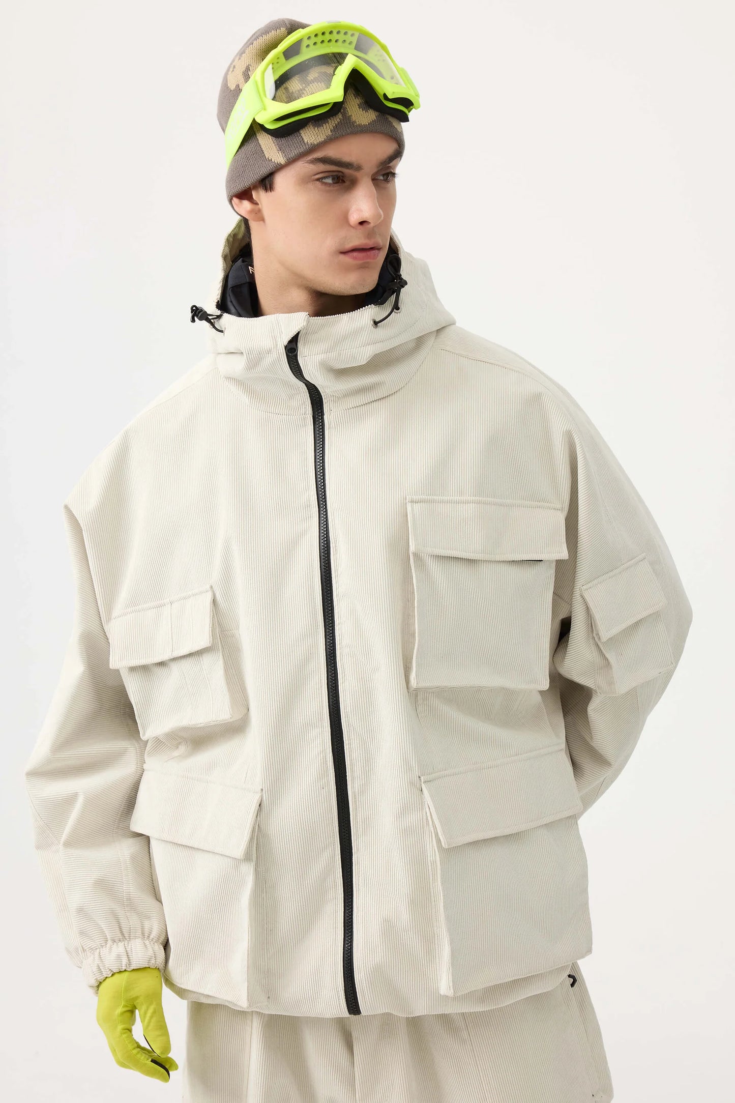 Men's Waterproof Corduroy Snow Jacket