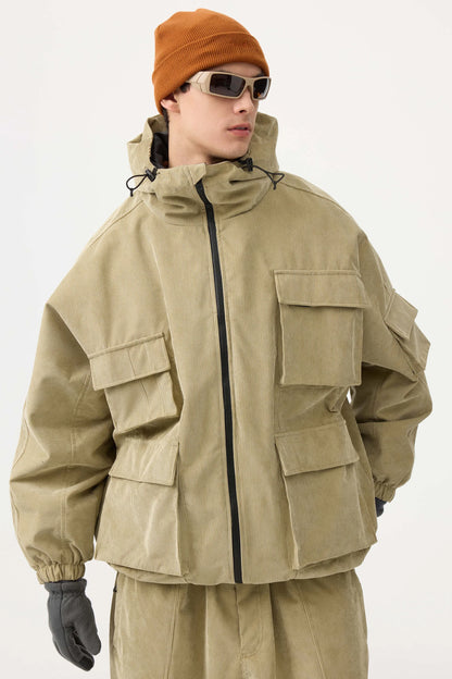 Men's Waterproof Corduroy Snow Jacket
